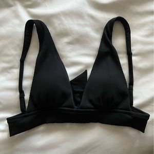 Aerie Ribbed Tie Longline Triangle
Bikini Top